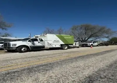 A truck during tree service in Georgetown, TX